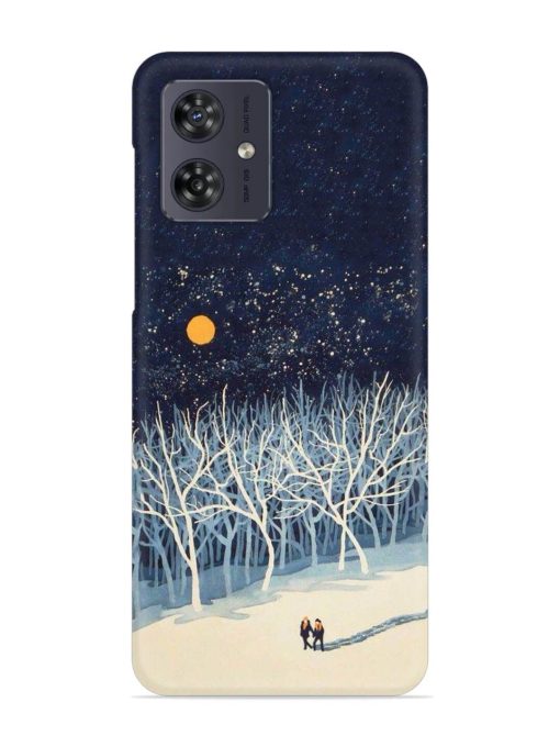 Full Moon Snowshoe Tour Snap Case for Motorola Moto G54 (5G) Zapvi