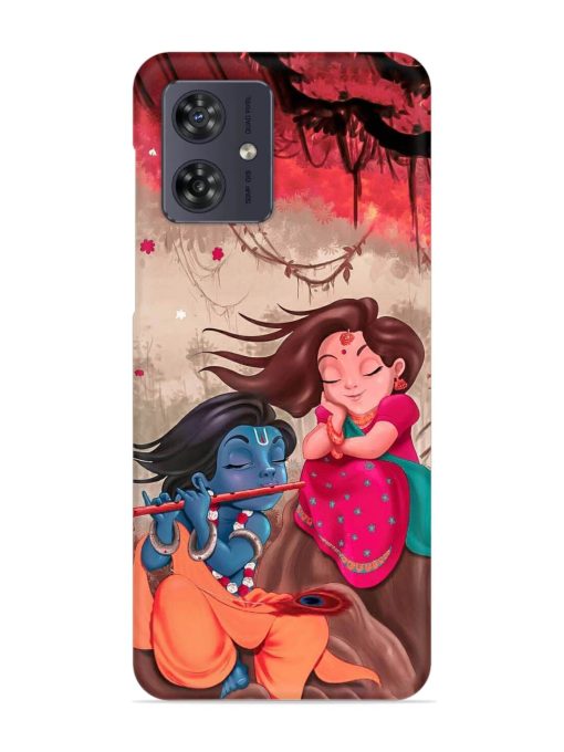 Radhe Krishna Water Art Snap Case for Motorola Moto G54 (5G) Zapvi