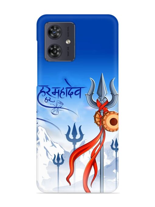 Har Har Mahadev Trishul Snap Case for Motorola Moto G54 (5G) Zapvi