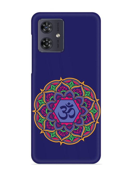 Om Mandala Art Blue Snap Case for Motorola Moto G54 (5G) Zapvi