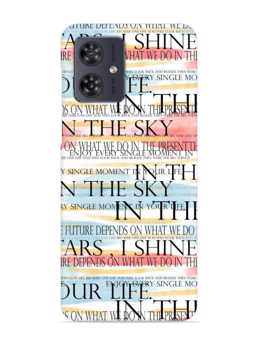 Seamless Slogans Pattern Snap Case for Motorola Moto G54 (5G) Zapvi