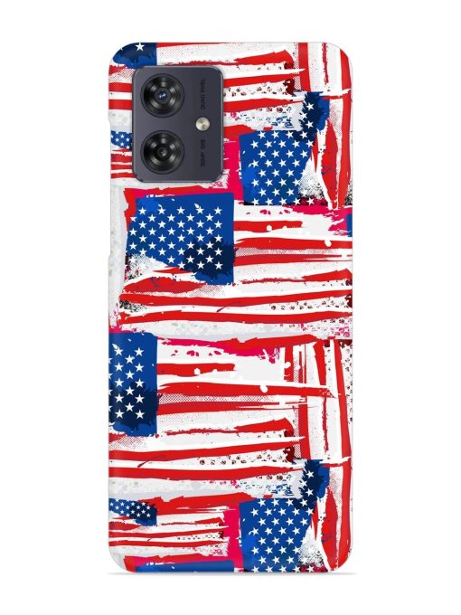 Usa Flag Seamless Snap Case for Motorola Moto G54 (5G) Zapvi