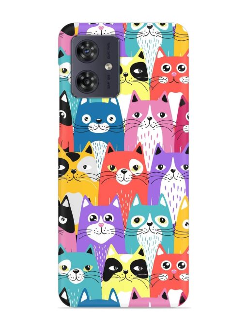 Funny Cartoon Cats Snap Case for Motorola Moto G54 (5G) Zapvi