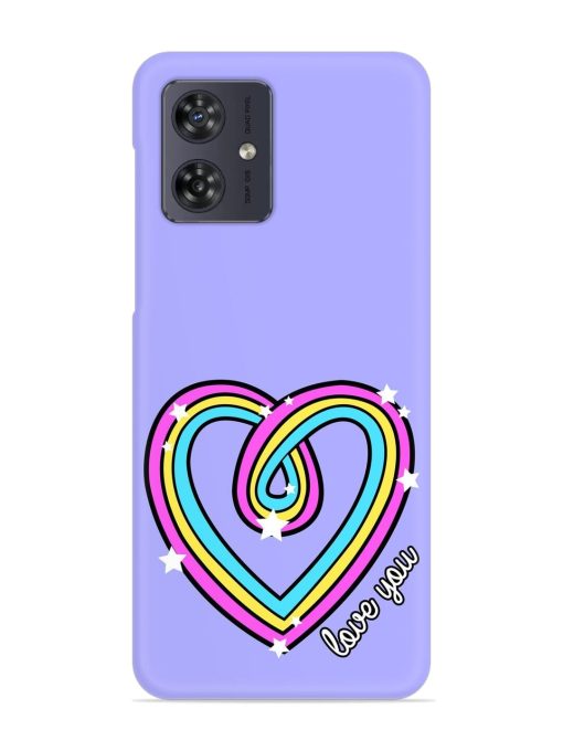 Colorful Rainbow Heart Snap Case for Motorola Moto G54 (5G)