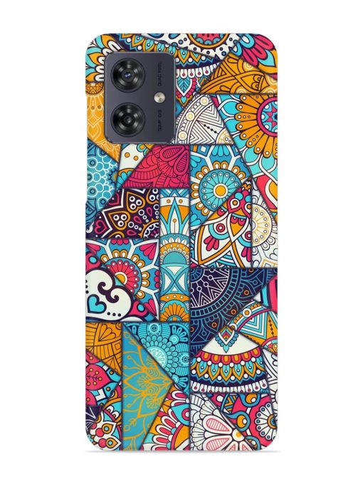 Patchwork Pattern Vintage Snap Case for Motorola Moto G54 (5G) Zapvi