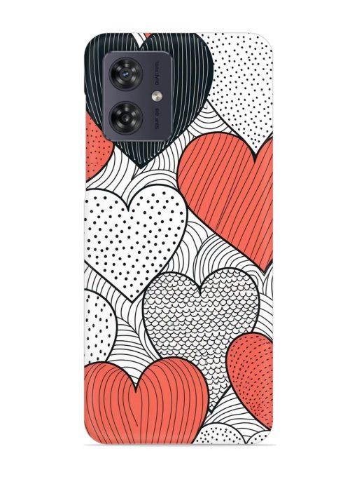 Girly Heart Seamless Snap Case for Motorola Moto G54 (5G) Zapvi