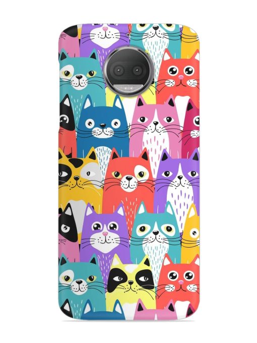 Funny Cartoon Cats Snap Case for Motorola Moto G5S Zapvi