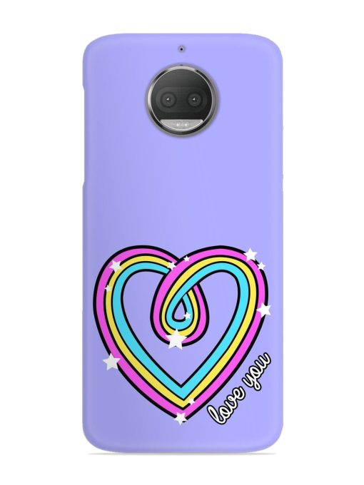 Colorful Rainbow Heart Snap Case for Motorola Moto G5S