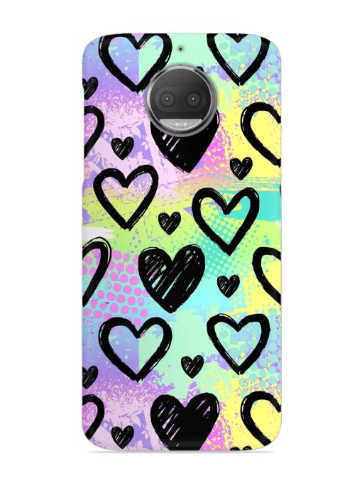 Bright Pattern Hearts Snap Case for Motorola Moto G5S