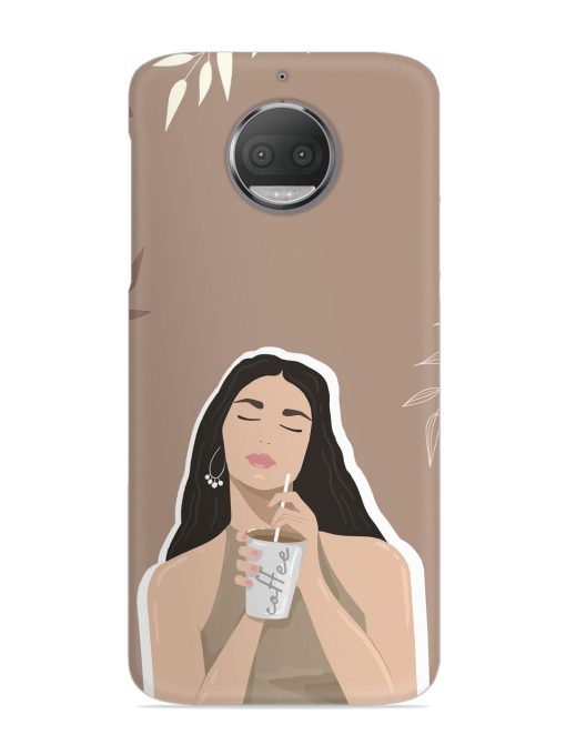 Girl With Coffee Snap Case for Motorola Moto G5S Zapvi