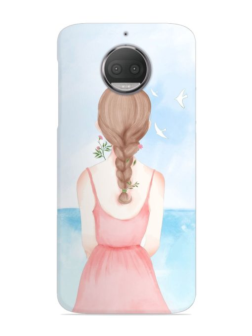 Watercolor Girl Vector Snap Case for Motorola Moto G5S