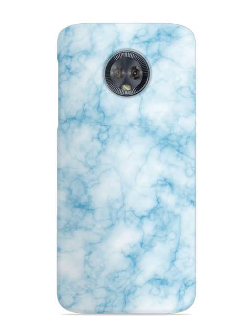 Blue White Natural Marble Snap Case for Motorola Moto G6 Zapvi