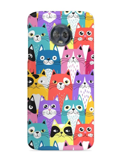 Funny Cartoon Cats Snap Case for Motorola Moto G6