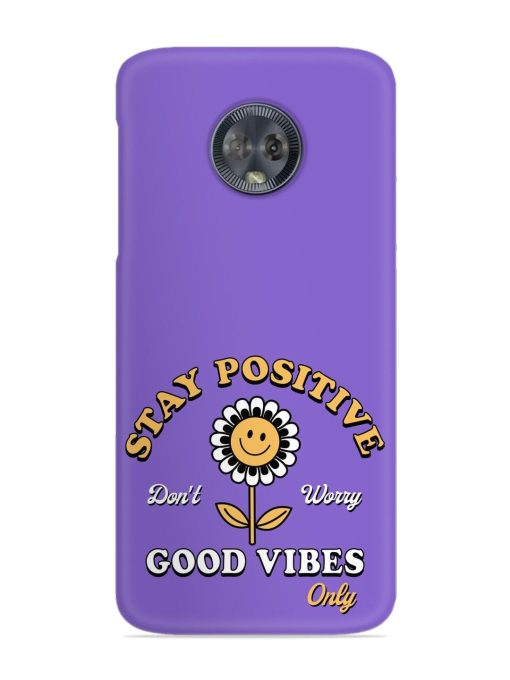 Retro Positive Flower Snap Case for Motorola Moto G6