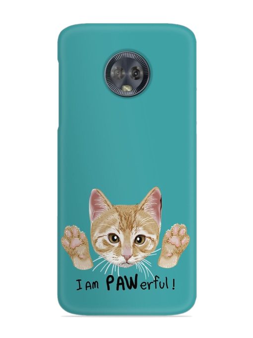 Typography Slogan Cat Snap Case for Motorola Moto G6 Zapvi