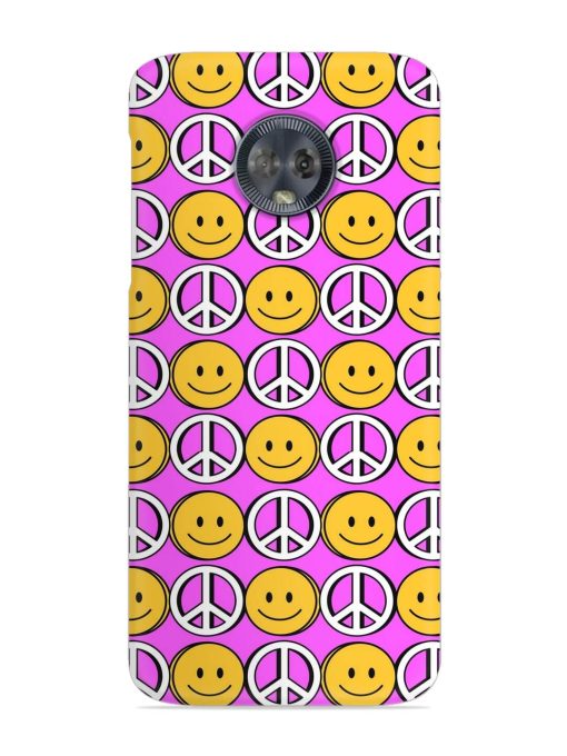 Smiley Face Peace Snap Case for Motorola Moto G6