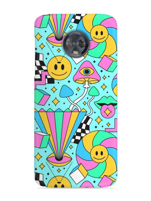 Trippy Rainbow 60S Snap Case for Motorola Moto G6 Zapvi