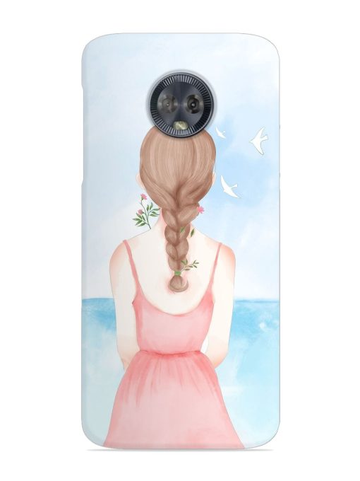 Watercolor Girl Vector Snap Case for Motorola Moto G6