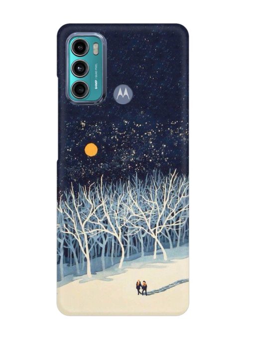 Full Moon Snowshoe Tour Snap Case for Motorola Moto G60 Zapvi