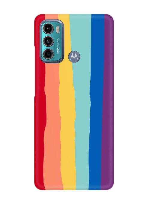 Rainbow Genuine Liquid Snap Case for Motorola Moto G60 Zapvi