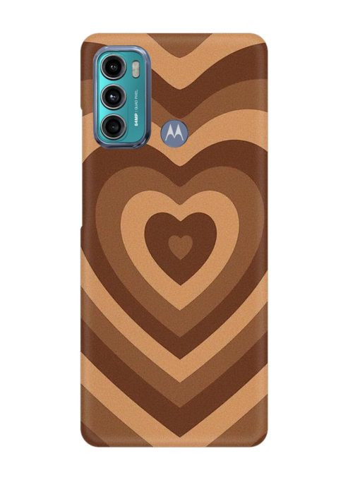 Brown Heart Snap Case for Motorola Moto G60