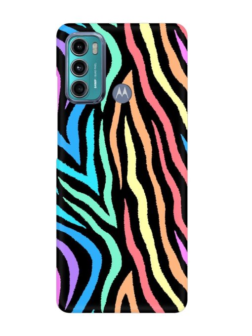 Colorful Abstract Zebra Snap Case for Motorola Moto G60