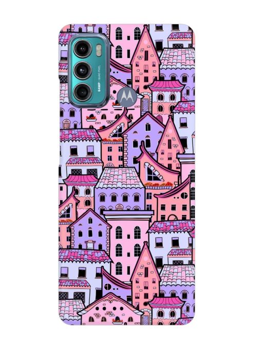 Seamless Pattern Houses Snap Case for Motorola Moto G60