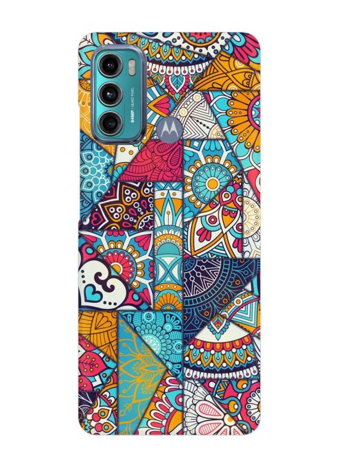 Patchwork Pattern Vintage Snap Case for Motorola Moto G60