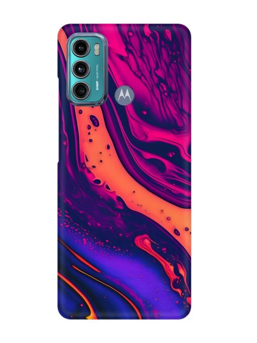 Fluid Blue Pink Art Snap Case for Motorola Moto G60