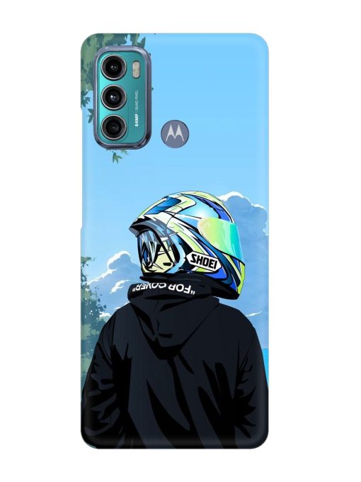 Rider With Helmet Snap Case for Motorola Moto G60 Zapvi