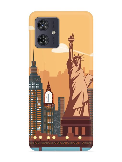 New York Statue Of Liberty Architectural Scenery Snap Case for Motorola Moto G64 (5G) Zapvi