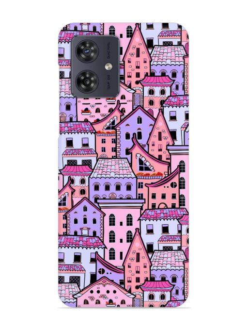 Seamless Pattern Houses Snap Case for Motorola Moto G64 (5G) Zapvi