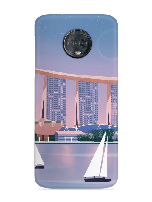 Singapore Scenery Architecture Snap Case for Motorola Moto G6 Plus Zapvi