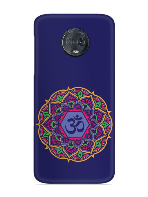 Om Mandala Art Blue Snap Case for Motorola Moto G6 Plus Zapvi