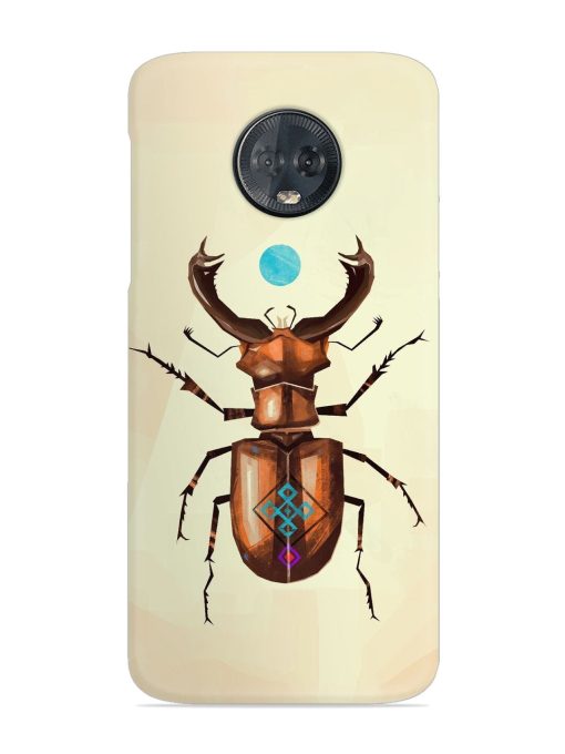 Stag Beetle Vector Snap Case for Motorola Moto G6 Plus