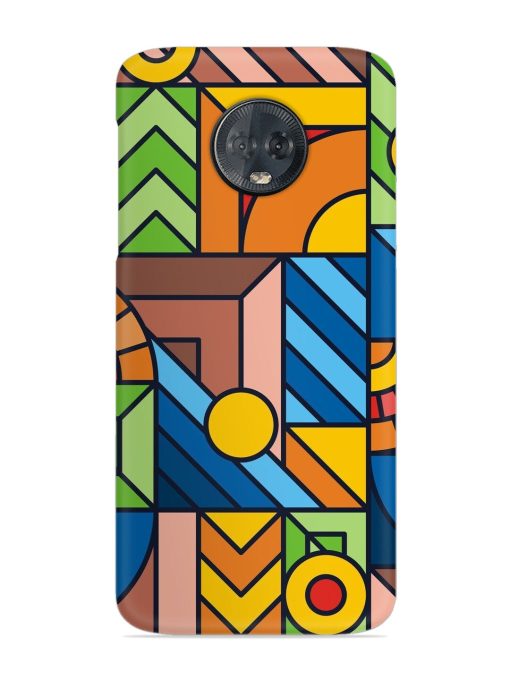 Colorful Geometric Snap Case for Motorola Moto G6 Plus