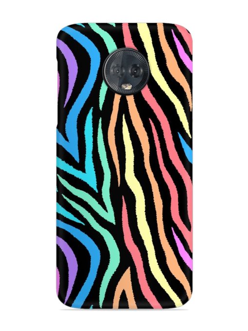 Colorful Abstract Zebra Snap Case for Motorola Moto G6 Plus Zapvi