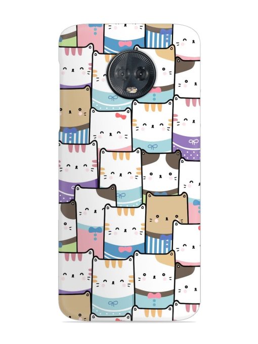 Cute Adorable Cat Snap Case for Motorola Moto G6 Plus Zapvi