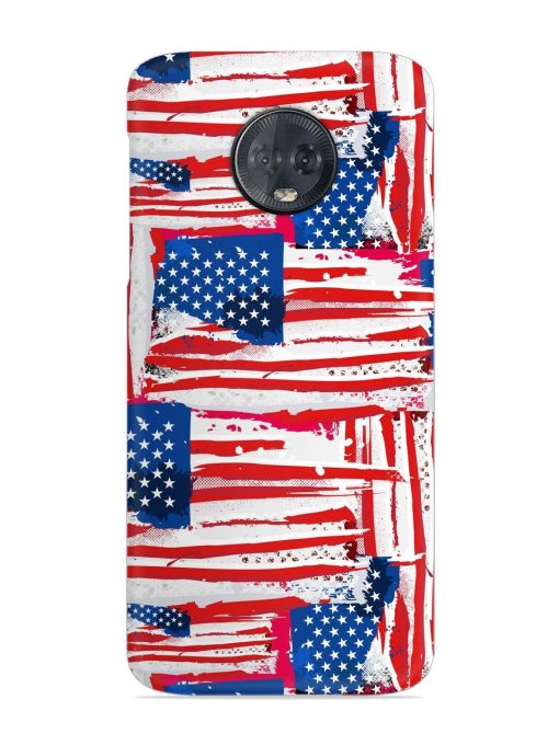 Usa Flag Seamless Snap Case for Motorola Moto G6 Plus