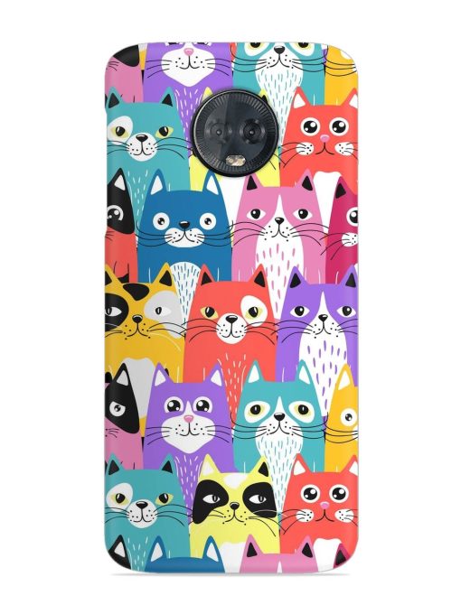 Funny Cartoon Cats Snap Case for Motorola Moto G6 Plus Zapvi