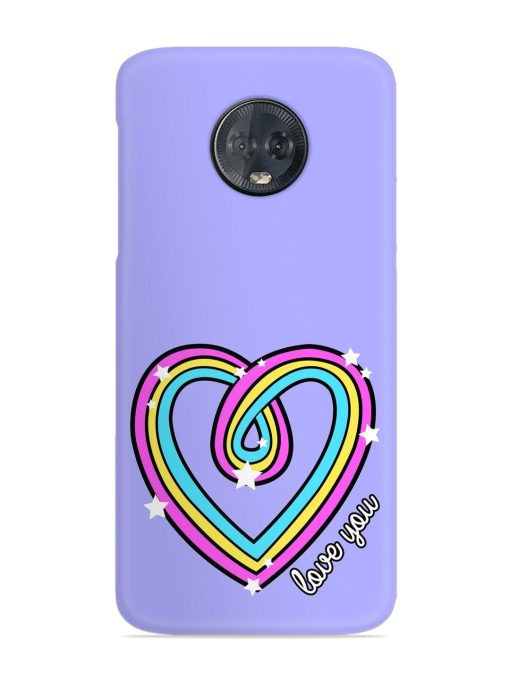 Colorful Rainbow Heart Snap Case for Motorola Moto G6 Plus Zapvi