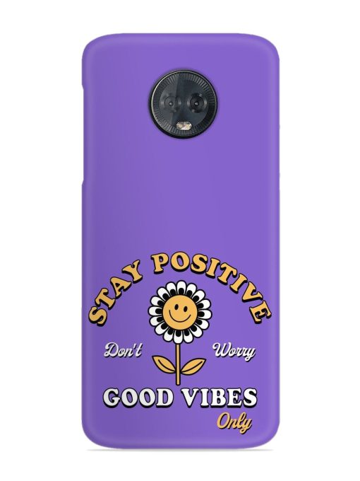 Retro Positive Flower Snap Case for Motorola Moto G6 Plus