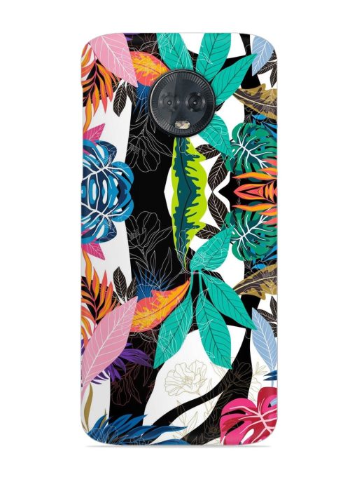 Floral Pattern Bright Snap Case for Motorola Moto G6 Plus