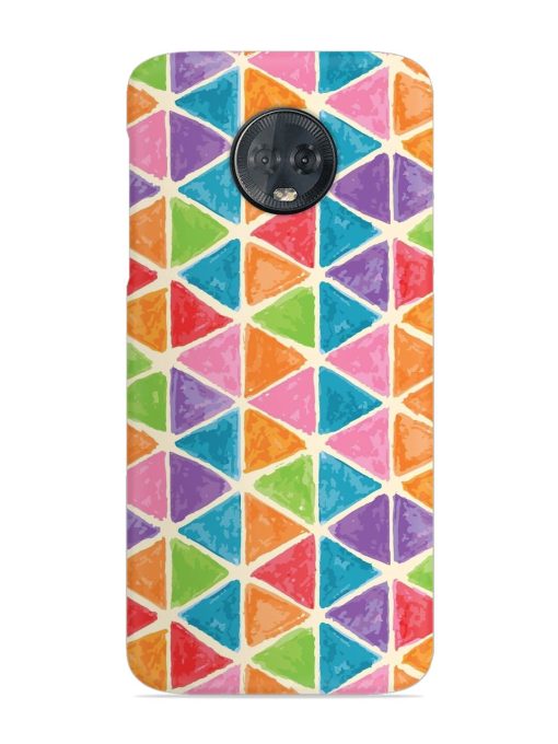 Seamless Colorful Isometric Snap Case for Motorola Moto G6 Plus