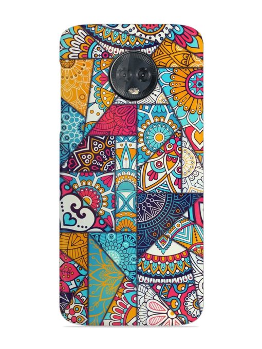 Patchwork Pattern Vintage Snap Case for Motorola Moto G6 Plus