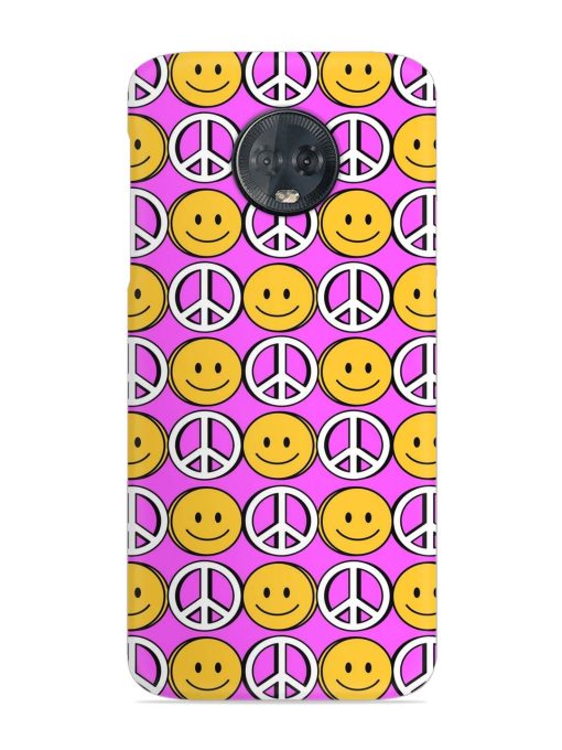 Smiley Face Peace Snap Case for Motorola Moto G6 Plus