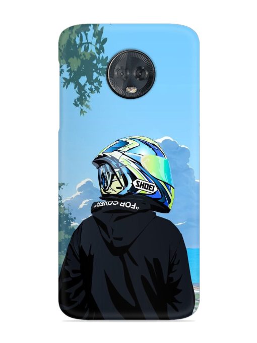 Rider With Helmet Snap Case for Motorola Moto G6 Plus Zapvi