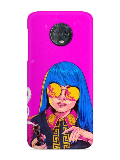 Aesthetic Anime Girl Snap Case for Motorola Moto G6 Plus