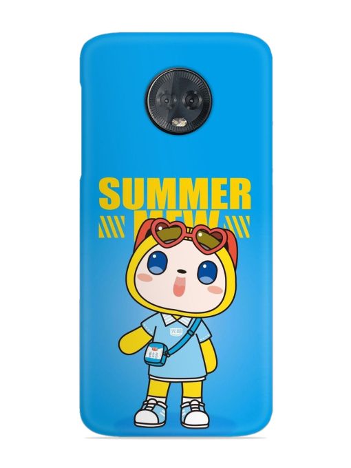 Summer Mew Cartoon Snap Case for Motorola Moto G6 Plus Zapvi