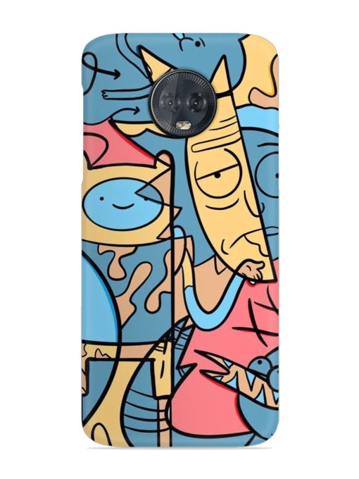 Silly Face Doodle Snap Case for Motorola Moto G6 Plus